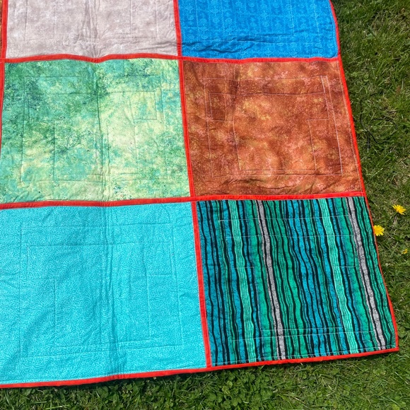 Colorful handmade Shirt Quilt - Picture 9 of 11